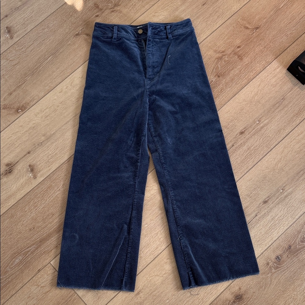 Jackson Rowe High Rise Blue Corduroy Wide-Leg Pants